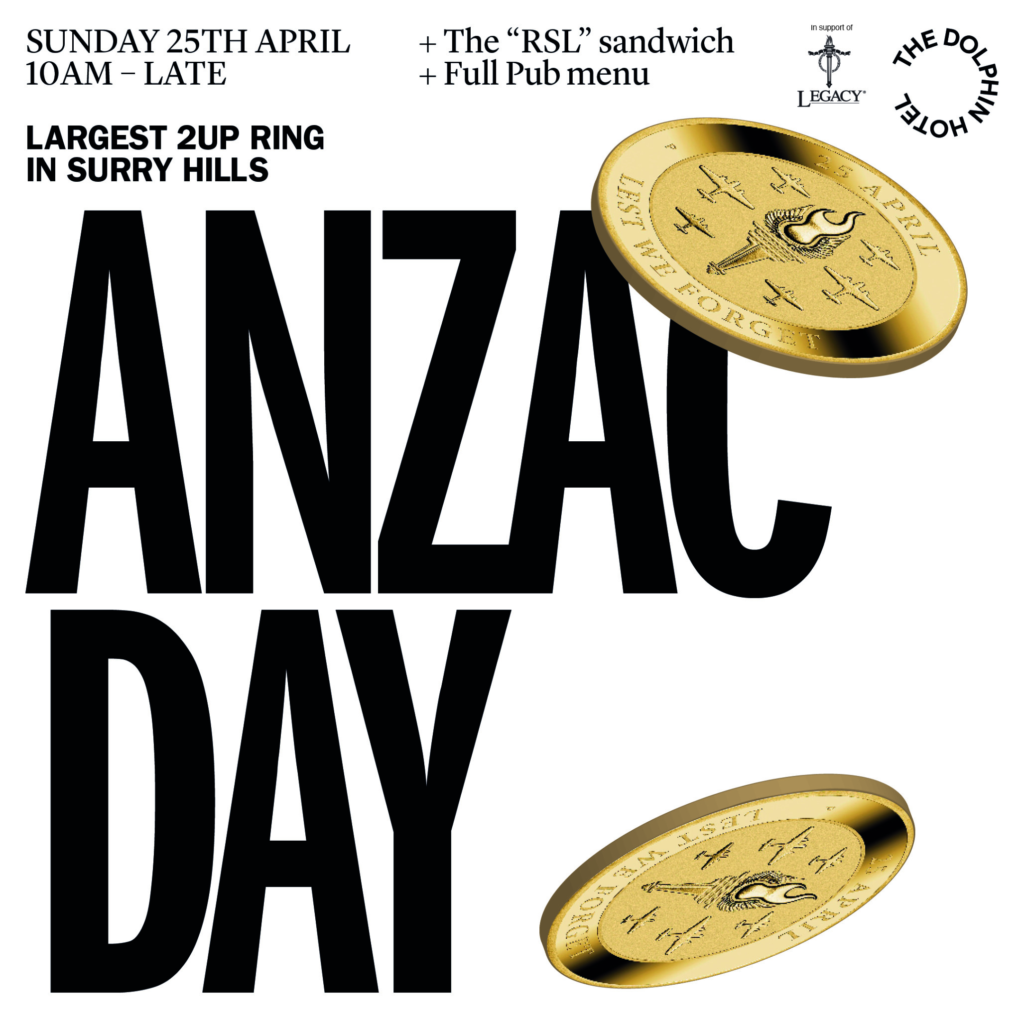 The Dolphin Hotel Anzac Day